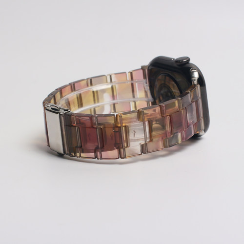 适用苹果手表树脂表带高级感玳瑁