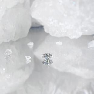 解药 钛合金mini迷你马眼锆石钻包镶平底2x4mm耳骨钉唇鼻钉内螺纹