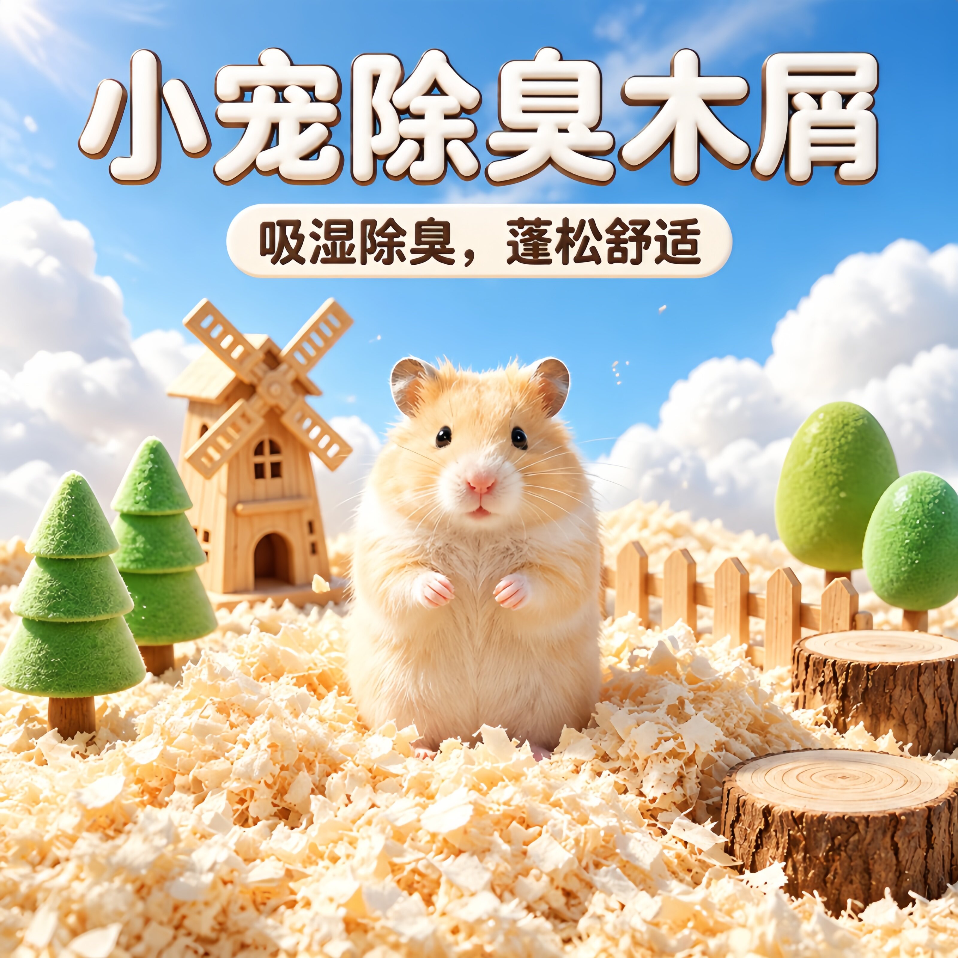 仓鼠木屑专用白杨木片木刨花垫料金丝熊夏季降温造景用品蓬松舒适
