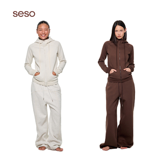 seso丨经典纯色连帽卫衣外套 舒适简约高质感