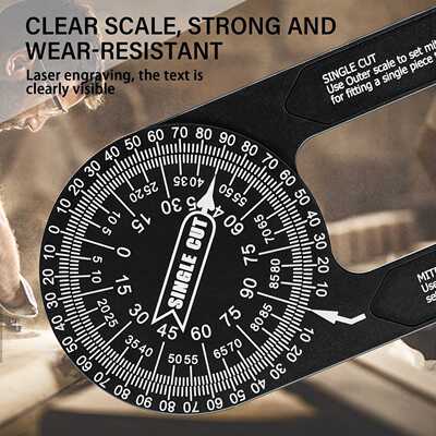Miter Saw Protractor360量角器水平角度规木工角尺定位量角规