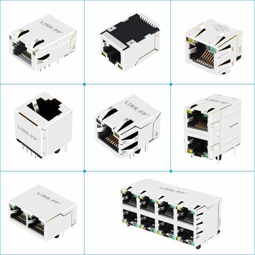直销8P8C带LED灯RJ45连接器 网口插座J0011D21BNL