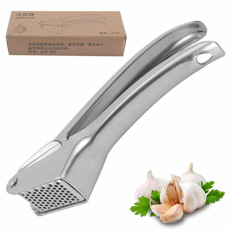 不锈钢压蒜器 新款夹子手动蒜泥器厨房家用捣蒜器姜汁蒜蓉压