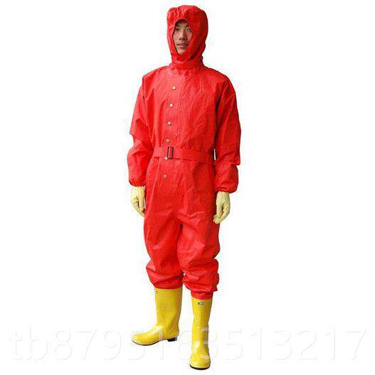新款全封密化服 消防连体防护服防酸碱化学氨配液呼吸器防 带检验