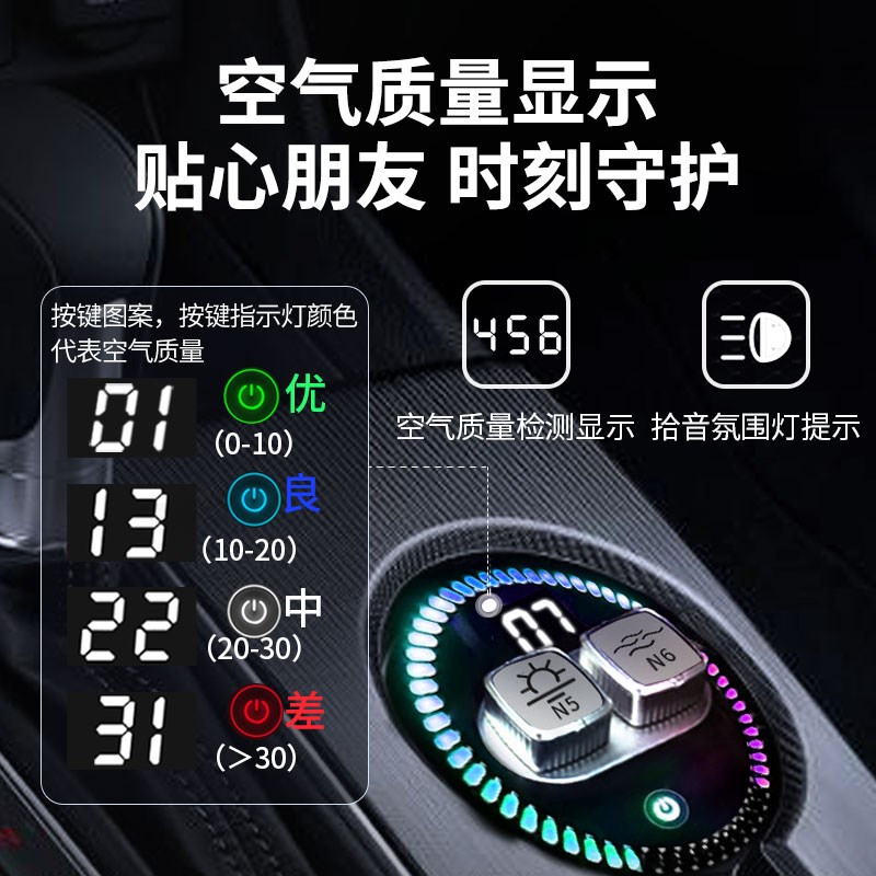 科来福智能车载负离子空气净化器除甲醛异味固体香膏香薰汽车香氛