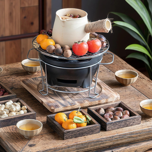 2025新款 室内家用烤火炉户外烧烤炉碳露营便携 围炉煮茶炭火炉套装