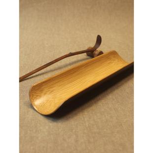 手工竹编茶则竹子编织赏茶荷茶拨茶针搁置茶道零配六君子老煤竹