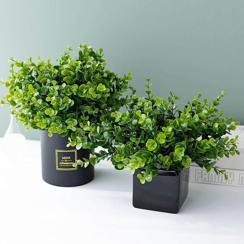 彷真尤加利花艺假花餐桌摆件客厅小摆设绿植盆栽简约多肉家居装饰,家居饰品,仿真花/假花,淘宝优惠券,粉丝福利购,淘宝优惠卷