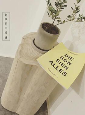 天然原木客厅木墩花架婚庆道具装饰木桩服装店树桩摆件花盆底座