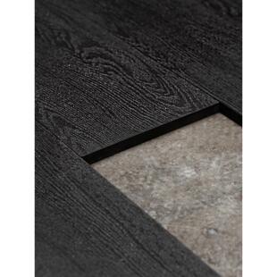 小配法式全黑木纹乌木木地板客厅人字形地板1500x1200