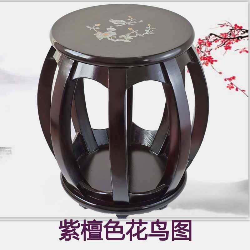 优选博音敦煌仿古复古筝古琴腰鼓圆凳子实木专用凳单人大琴凳古筝