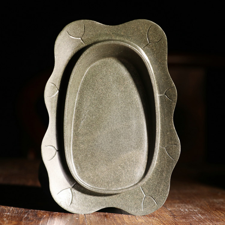 优选老坑青鱼子书法书画发墨实用砚台古式文房四宝手工歙砚原石砚