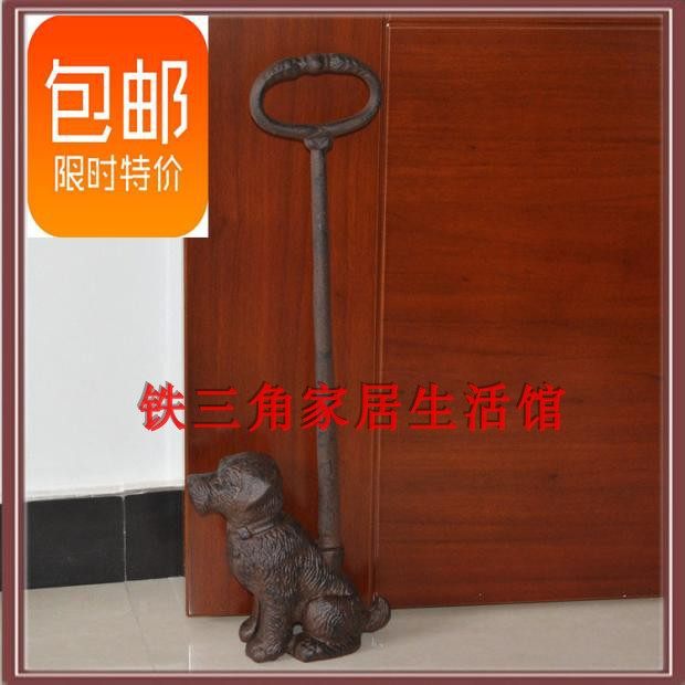 优选铸铁艺门卡小狗顶门器免打孔防撞安全创意门挡阻门器防风门塞