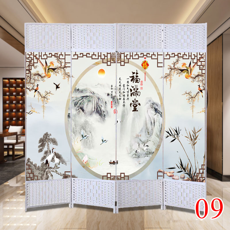 屏风隔断现代简约可折叠移动轻奢客厅卧室进门玄关遮挡装饰帘家用