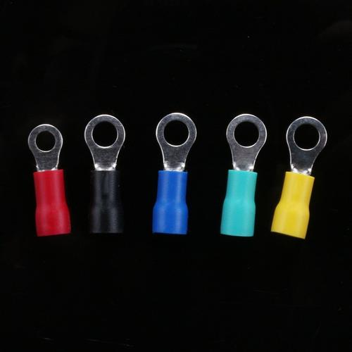 凤凰A级国标紫铜RV2-4圆形预绝缘护套冷压接线端子0.8mm厚500只