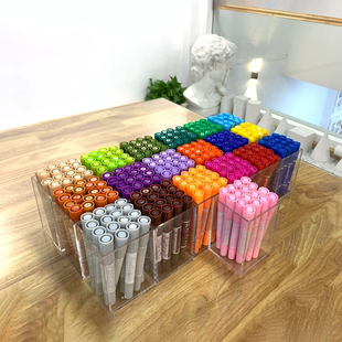 优选幼儿园美工区收纳盒美术画室桌面文具笔筒画笔水彩笔马克笔收