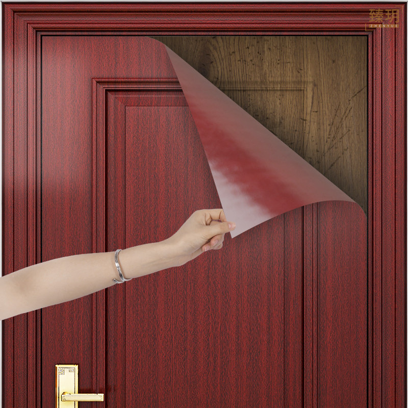 优选门贴纸木门翻新自粘整张卧室旧房门改造遮丑全包门贴壁纸木纹