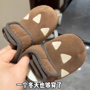 婴儿地板鞋宝宝鞋袜加厚保暖冬鞋外出高帮一体毛毛鞋秋冬学步鞋