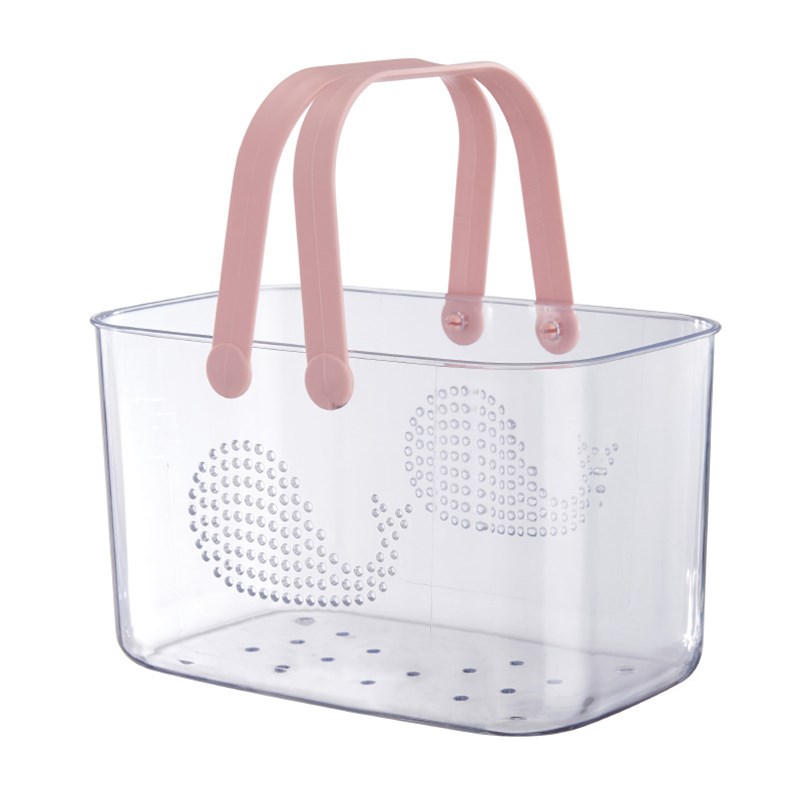 日式浴室手提洗澡篮子塑料浴筐桌面收纳框洗漱沐浴用品置物收纳筐