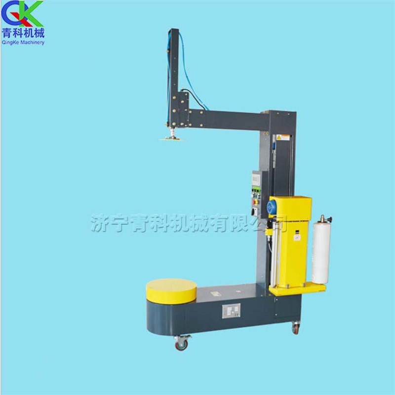 电子电器小型纸箱打包机全自动无托盘缠绕机工业玻璃制品裹包机