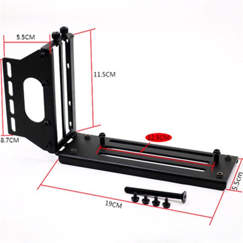 竖装显卡机箱PCIE4.0  3.0 16X 延长线无损90度支架支持TT联力ATX