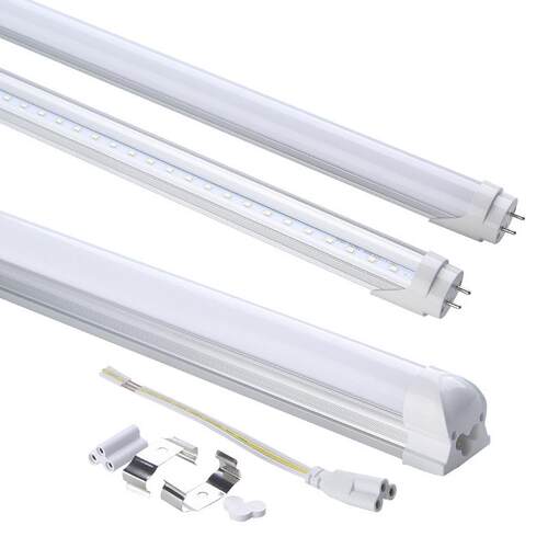 铝塑led低压灯管1米2超亮T8t5一体化24VDC36v直流12v车船机床灯