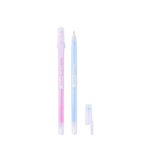 6支/10支/12色学生小清新简约透明磨砂彩色笔中性笔0.5mm水笔手帐