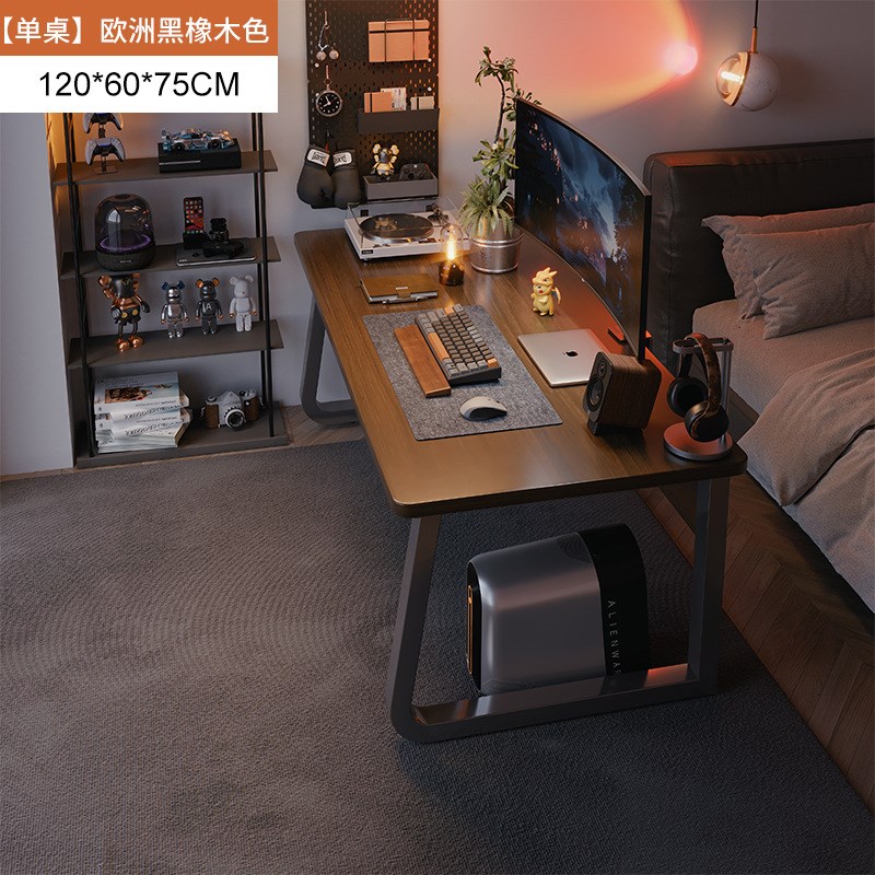 床边电脑桌台式办公桌子工作台简约现代卧室简易书桌长方形写字桌