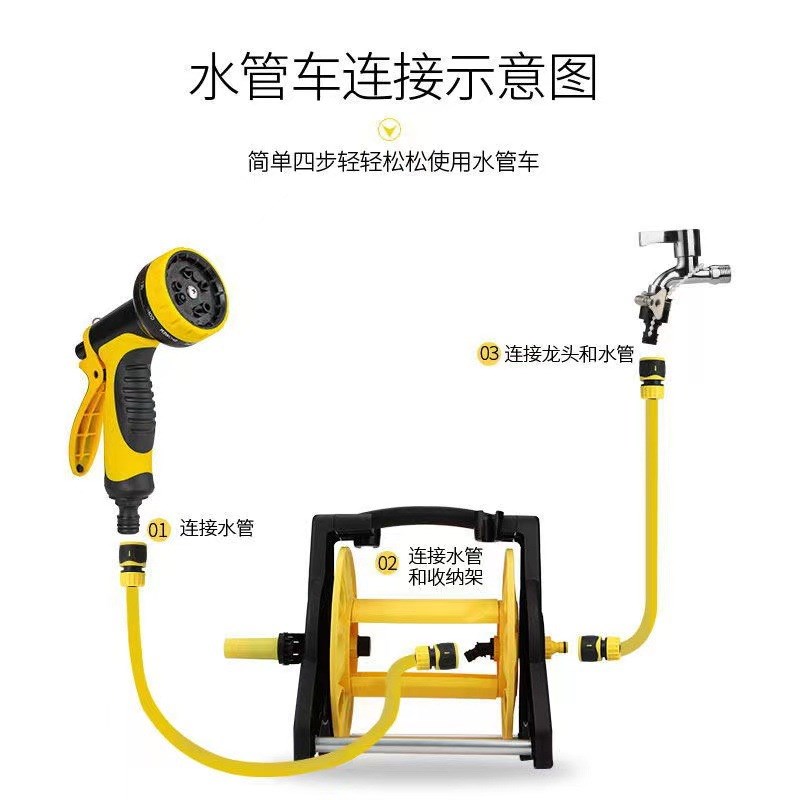 厂家直销洗车水管收纳架套装 绕管器盘水管架花园水管缠绕卷线器
