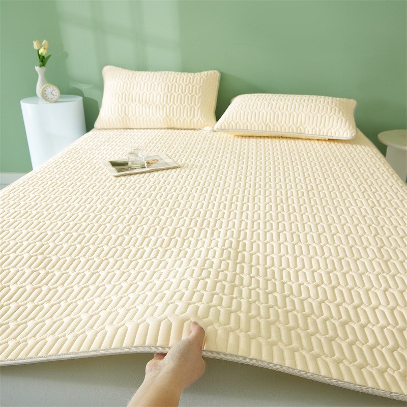 2024年夏季凉感冰丝乳胶凉席软席空调席学生宿舍床褥单件加厚床单