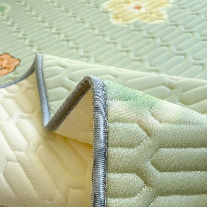 小清新乳胶凉席夏被四件套加厚凉感冰丝席三件套可水洗学生空调席