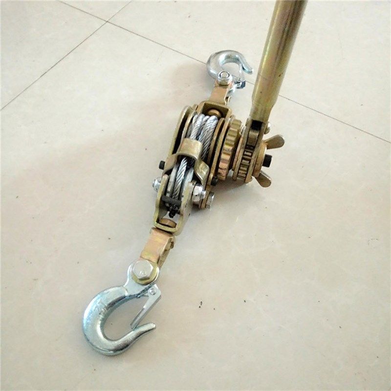 1.5T绝缘棘轮收紧器架空线路敷设拉紧器SJJA-2钢丝绳卡头收线器