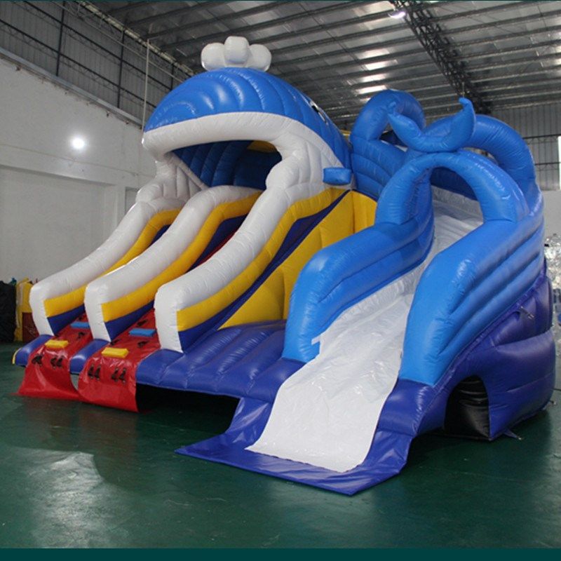 热卖移动水上乐园游乐设备 水上滑梯组合 儿童充气游泳池支架水池