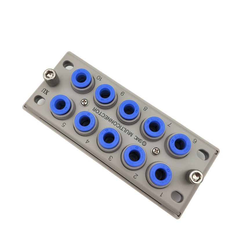 SMC原装多管接头KDM20P-01/03/04/06/07/08对接式长方形气管接头