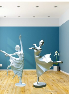 户外玻璃钢芭蕾舞者女孩雕塑广场舞蹈室商场人物艺术装饰美陈摆件