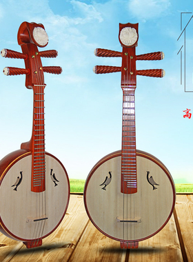 优选花梨木小阮高音阮红木阮鸡翅木特制初学练习琴硬木梧桐木考级