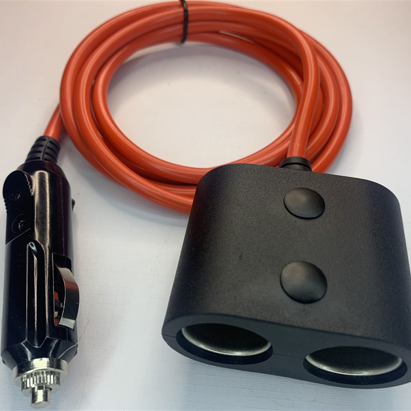 大功率汽车载点烟器插座母座一拖二一分二电源分线器热垫加粗延长