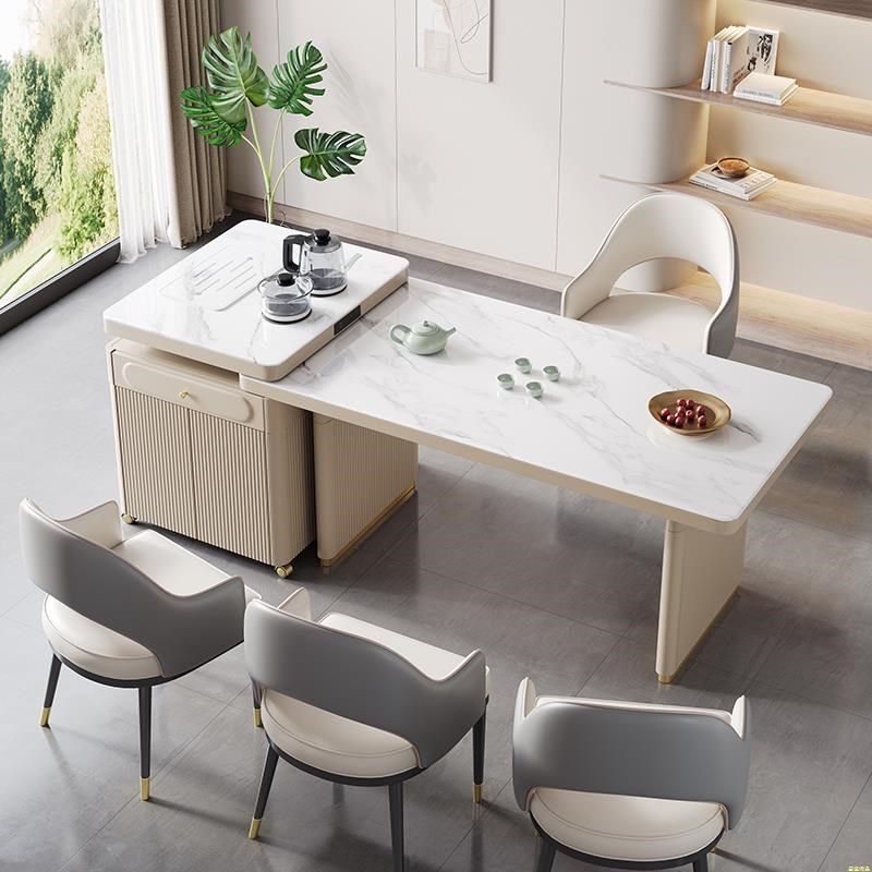 优选岛台餐桌一体家用两用茶桌办公室书桌现F代简约2024新款茶桌