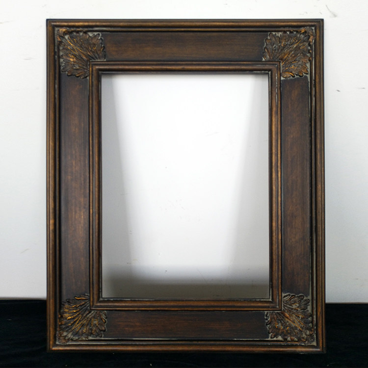 优选木纹色实木画框相框定制 复古画框 油画装裱宽度10cm厚度3cm