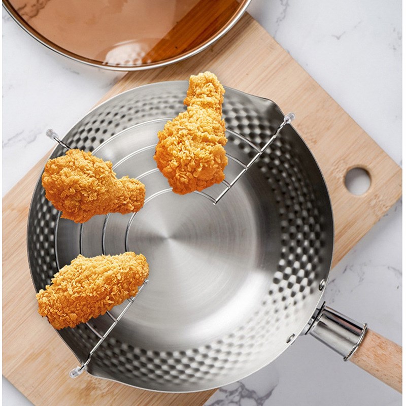 304不锈钢雪平锅 带盖加厚单柄奶锅宝宝辅食锅油炸锅实用礼品锅具