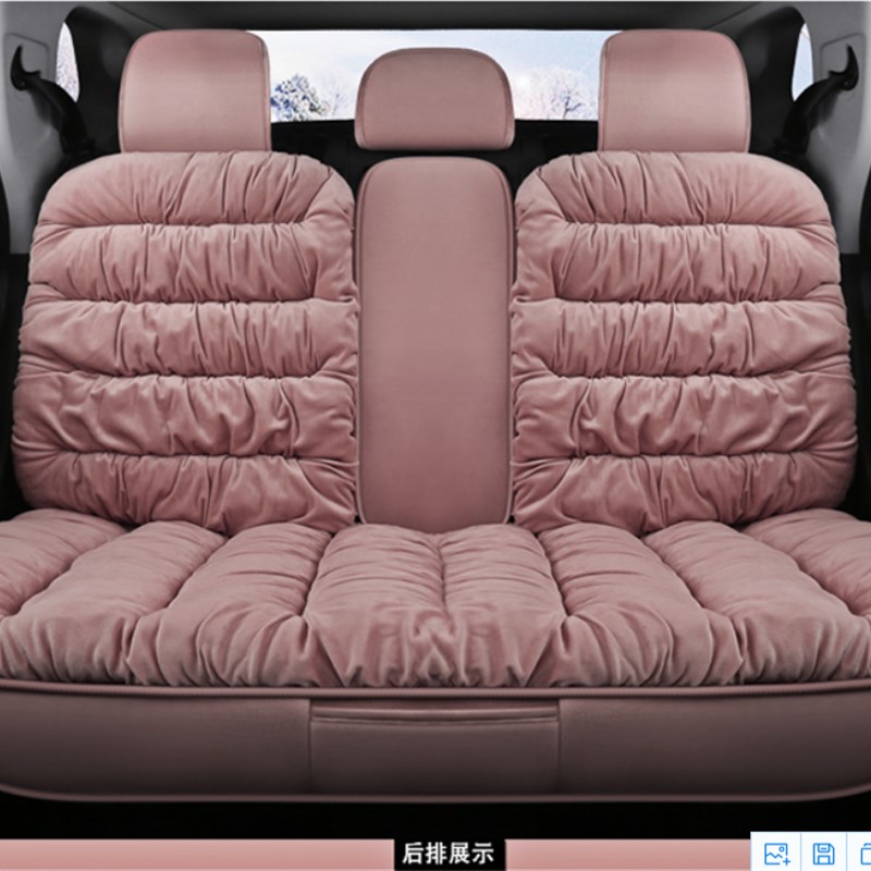 优选2021年新款汽车坐垫冬季短毛绒全包小车座套冬天女士通用羽绒