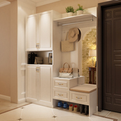 优选入户鞋 柜坐凳一体门厅柜多功能玄关柜客厅隔断柜进门衣帽带换