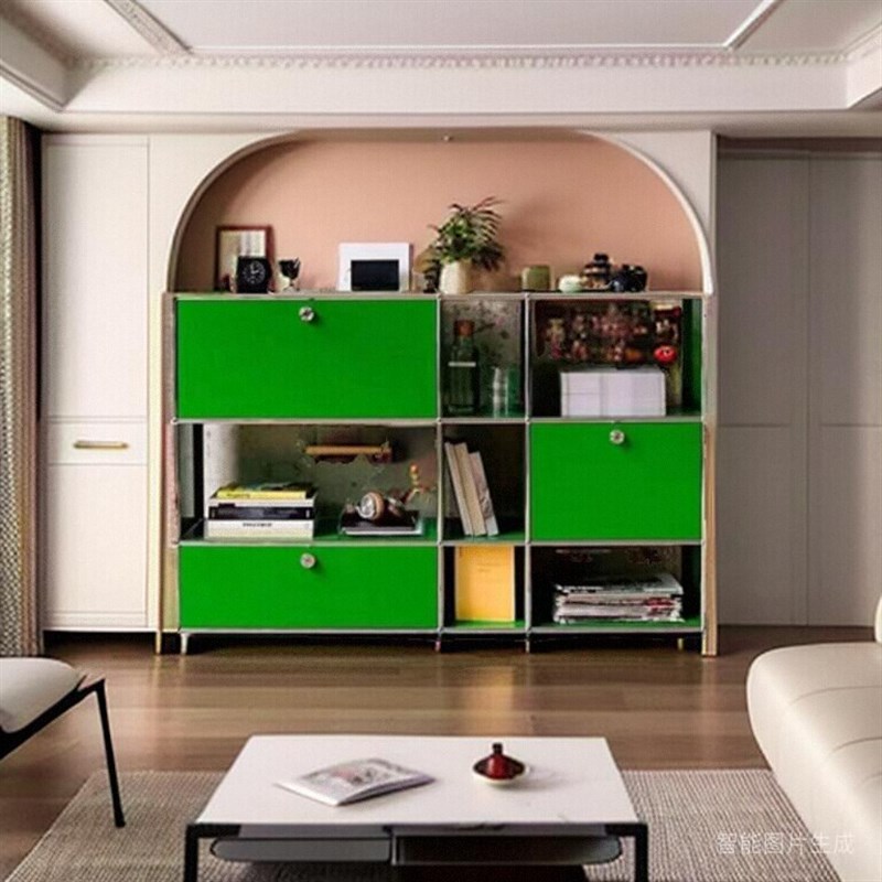 usm餐边柜现代简约中古厨房储物柜家用客厅咖啡茶水柜置物柜定制