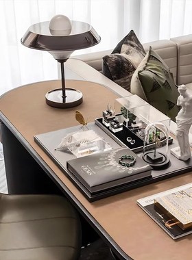 优选意式极简样板间软装饰品书房办工桌仿真珠宝样品仿真书摆件