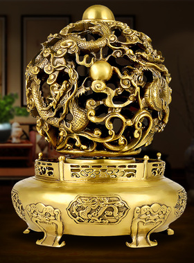 优选铜九转乾坤青龙鼎客厅办公室家居装饰摆件开业礼品工艺品