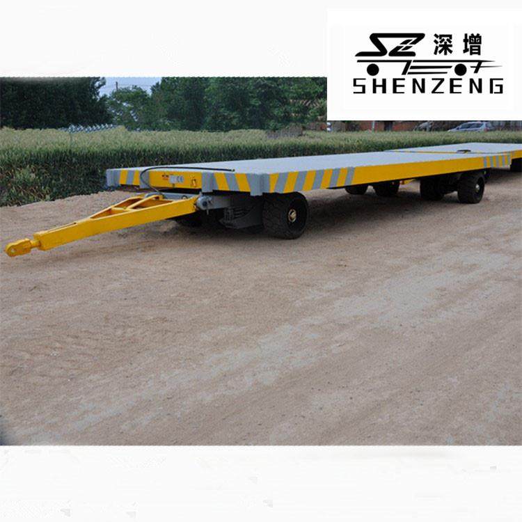 15吨平板拖车厂内转运低平板车工具车搬运车
