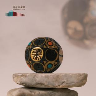 河北省博物院文创冰箱贴树脂错金铜骰创意磁吸冰箱贴骰子3d立体款