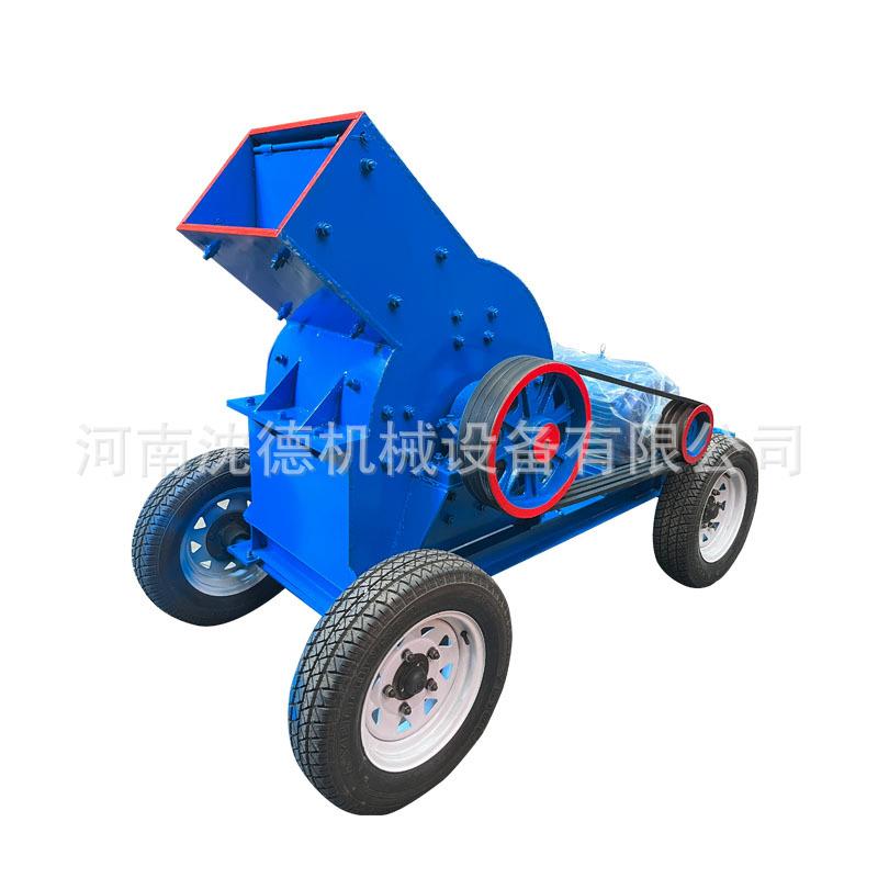 时产20吨移动锤式破碎机建筑垃圾碎石机加气块混凝土玻璃粉碎机