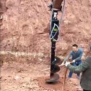 挖掘机螺旋钻植树挖坑机旋转打孔机动力头地钻钻头多种型号