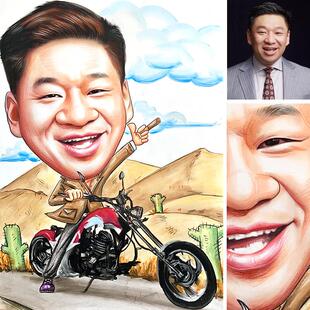 手绘漫画头像卡通真人物照片转肖像彩色定制礼物插画设计logo精品